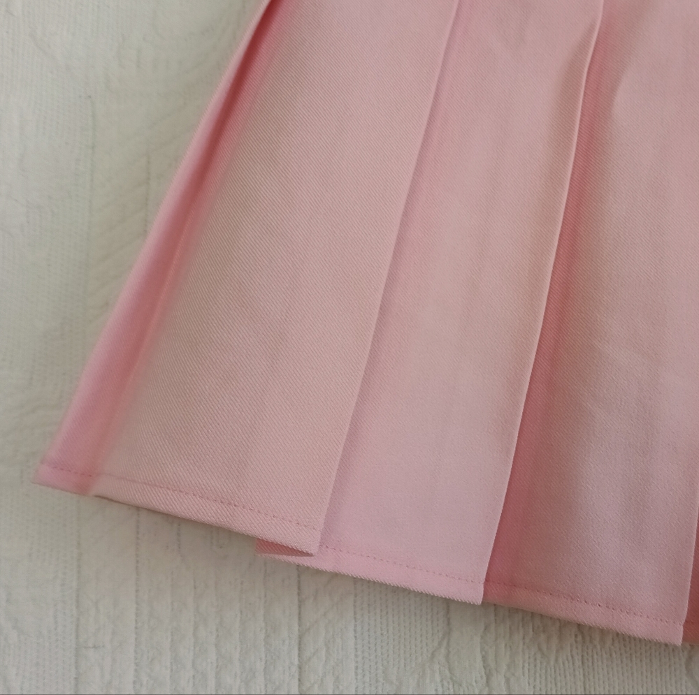 Fei Li Lai Pink Pleated Tennis Skort Pastel Barbie Activewear Skater Girl Flirty - Picture 3 of 9